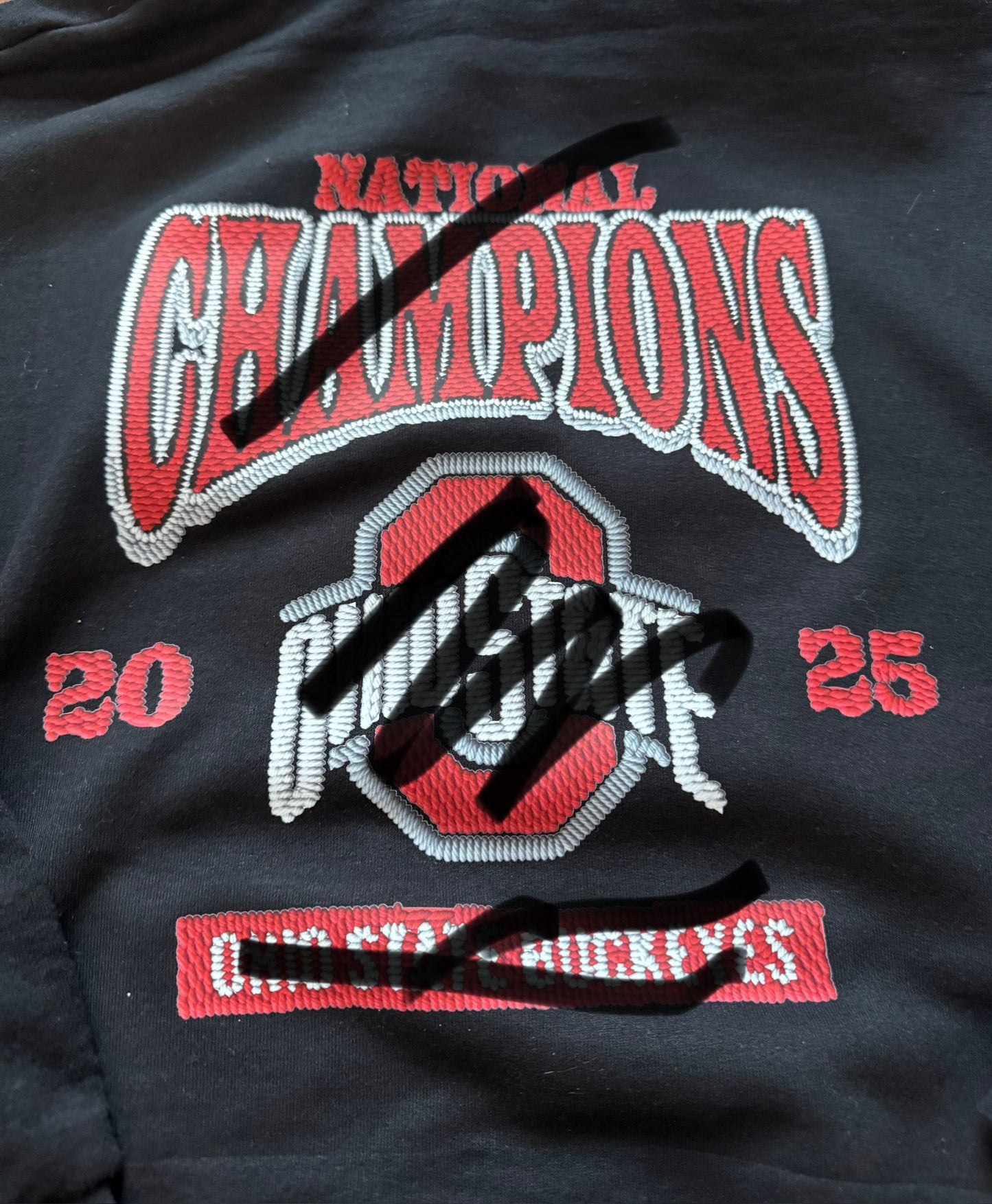 Faux embroidery OH sweatshirt