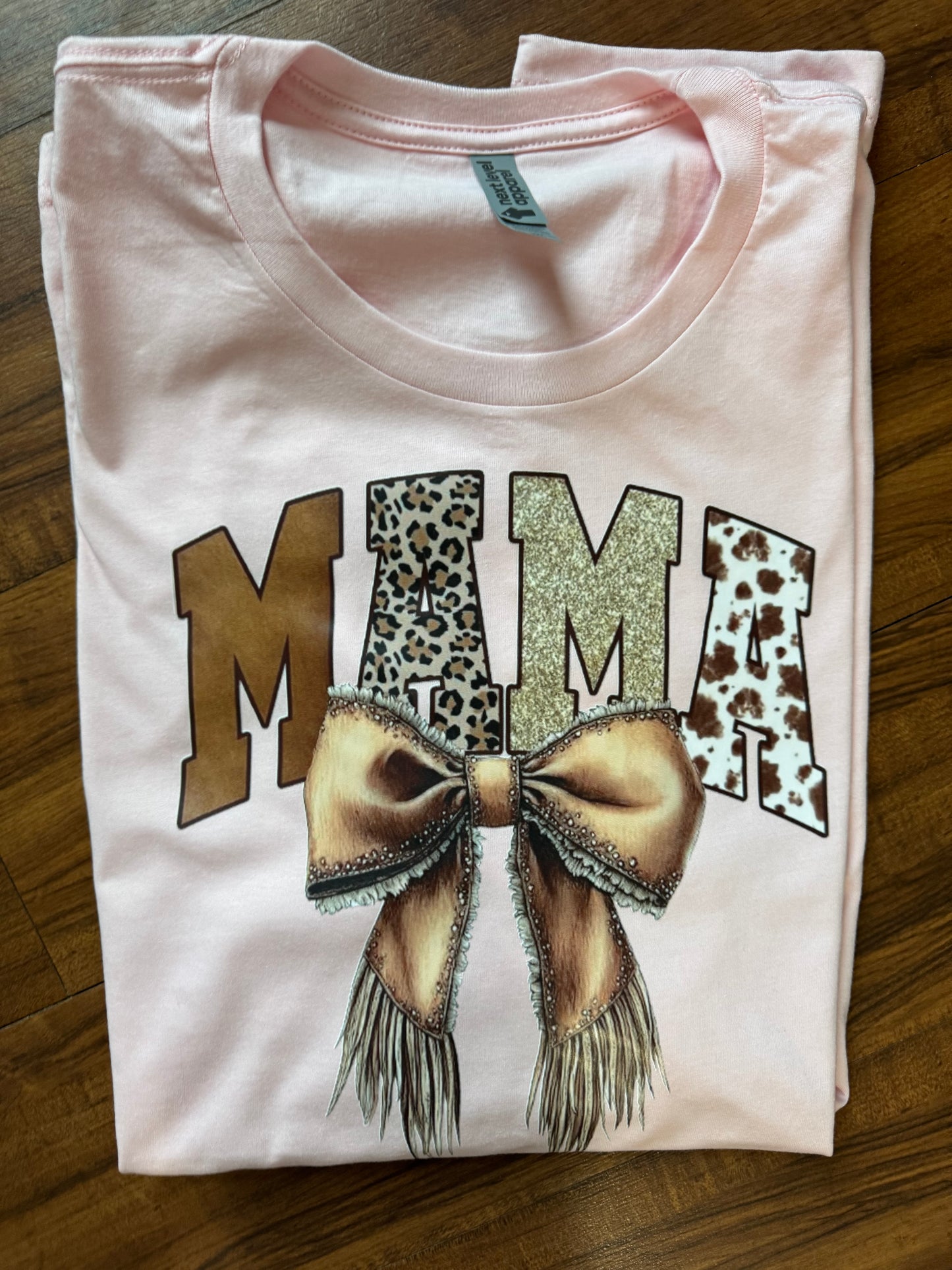 Mama fringe bow tee