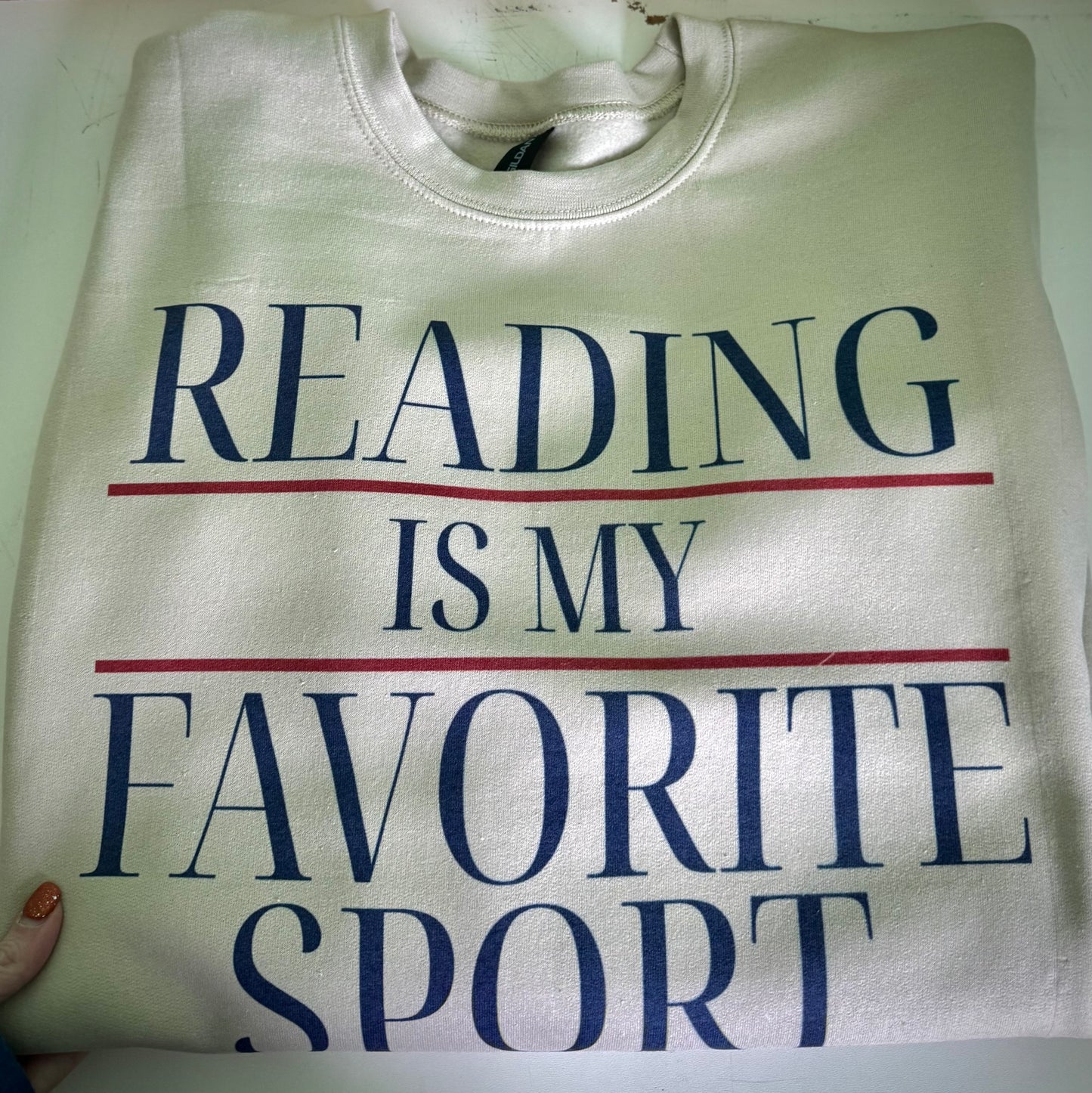 Reading is my favorite sport Sweatshirt